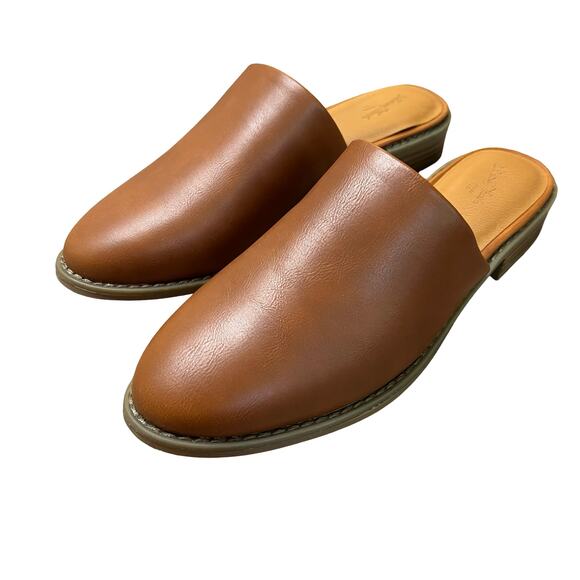 UNIVERSAL THREAD Rita Mule Flats Brown 8 - Picture 1 of 5